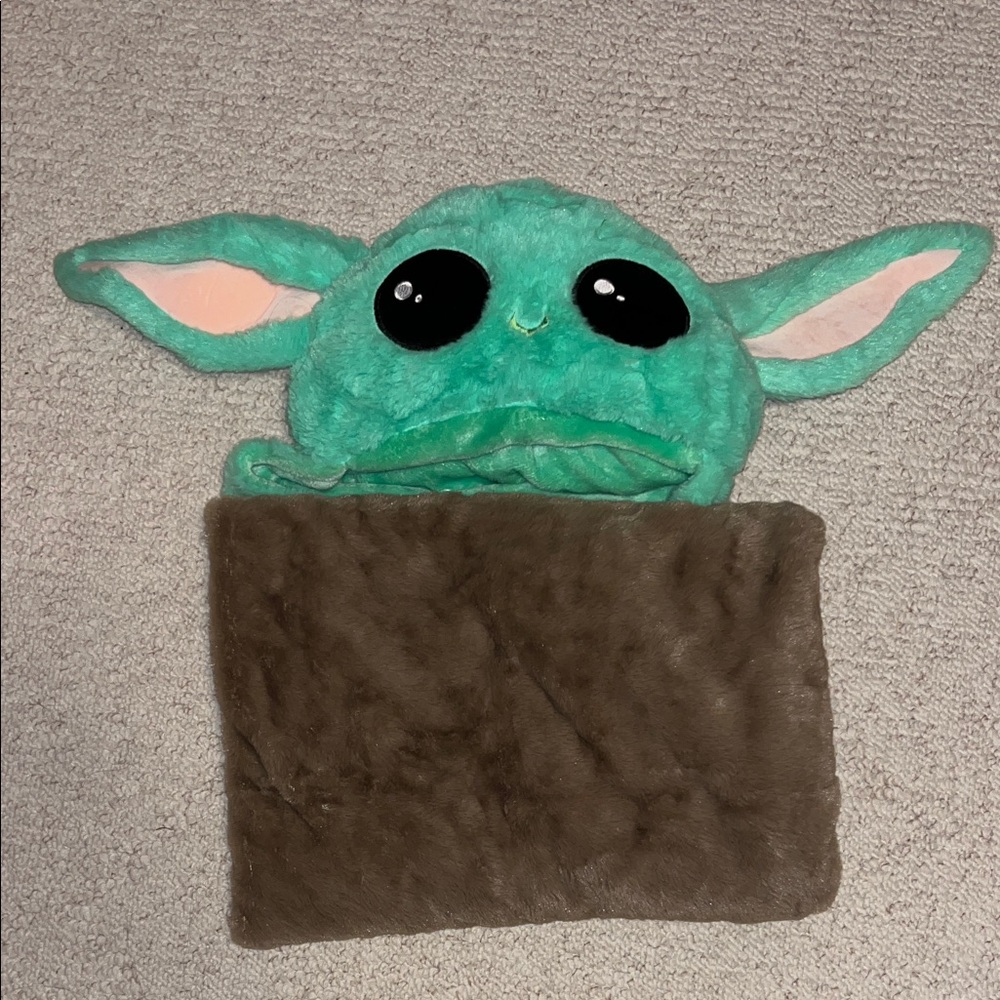 NEW - Star Wars Mandalorian Baby Yoda Grogu Fleece Plush Hooded Blanket